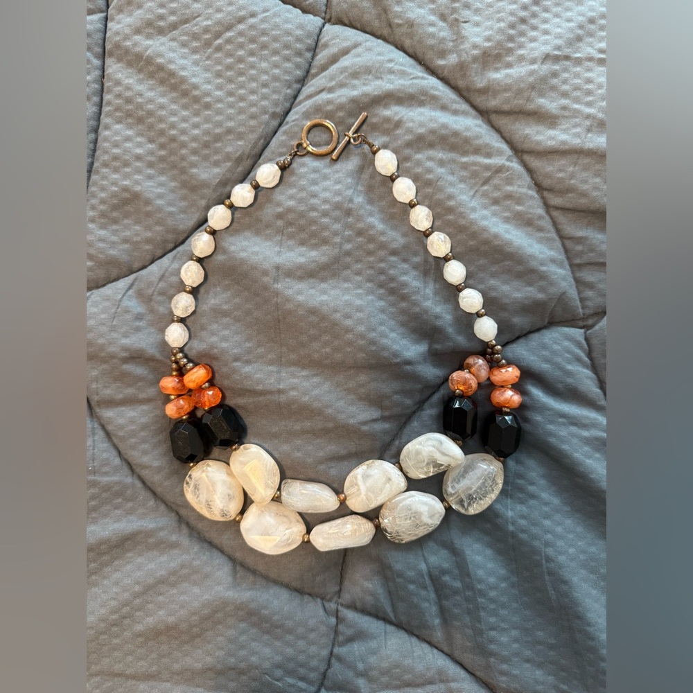 Multi-Color Beaded Necklace - used - decent conditions